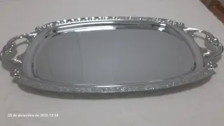 Juego 2 bandejas acero inoxidable