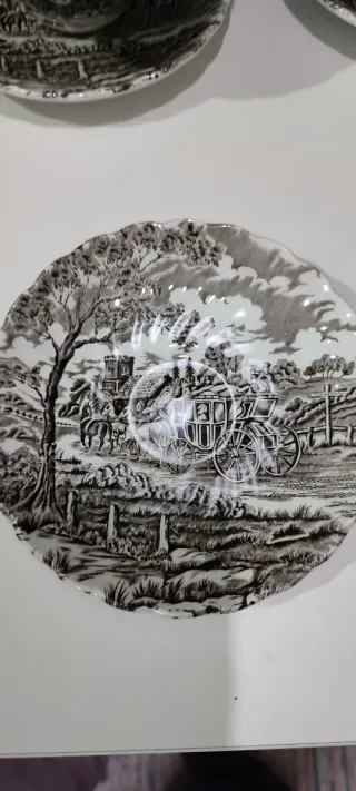 Juego antiguo tazas y platos Royal Mail Ingleses