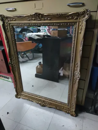 Espejo Marco Antiguo Dorado 1.70m