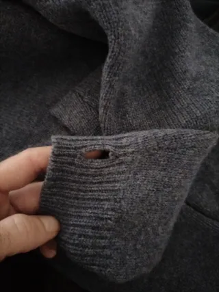 Jersey Ralph Lauren lana azul/gris cremallera