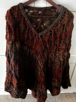 Poncho Massimo Dutti tonos tierra
