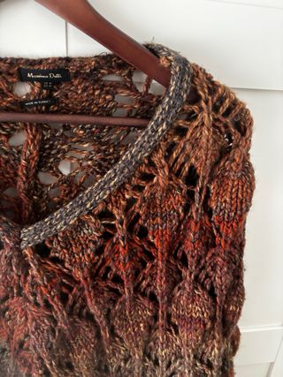 Poncho Massimo Dutti tonos tierra