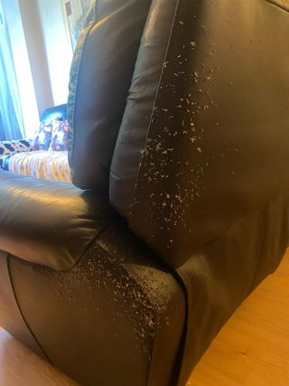 Sofá de piel marrón