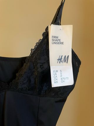 Lencería H&M negra sin estrenar Talla S