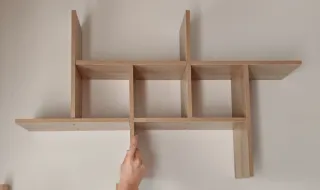 Mensola decorativa legno rovere cubo