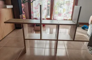 Mensola decorativa legno rovere cubo