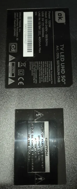 Retroiluminación LED TV 50"