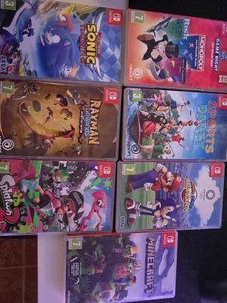 Pack 7 cajas nintendo switch