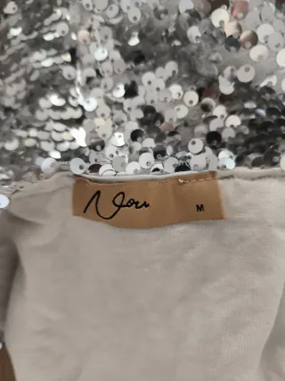 Top lentejuelas plateado