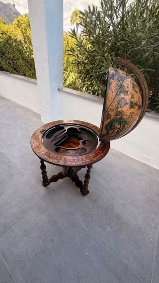 Mueble Bar Globo Terráqueo Madera