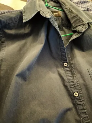 Camisa Massimo Dutti Azul/Gris