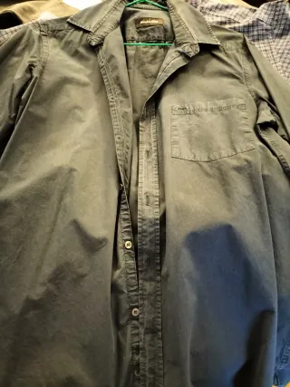 Camisa Massimo Dutti Azul/Gris