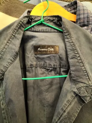 Camisa Massimo Dutti Azul/Gris