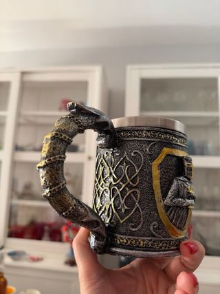 Taza Medieval Acero Inoxidable Caballero