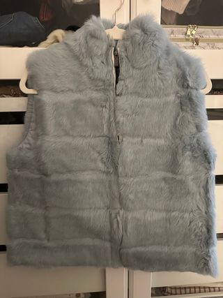 Chaleco de pelo azul