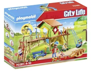 Playmobil 70281 City Life Cabaña y Columpio