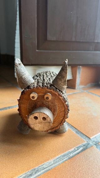 Cerdito de Madera Decorativo