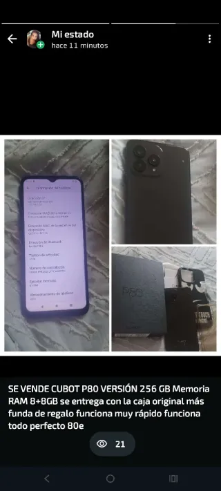 Cubot P80 256GB 8+8GB RAM