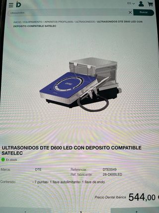 Ultrasonido Dental DTE D600 LED Satelec