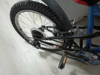 Bicicleta Montaña Azul Doble Suspensión