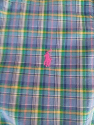 Camisa Polo Ralph Lauren cuadros azul/verde