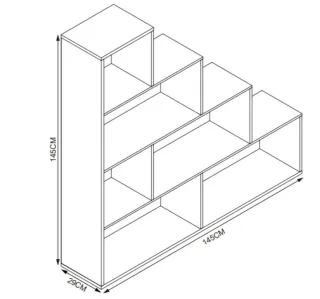Estantería blanca 6 huecos