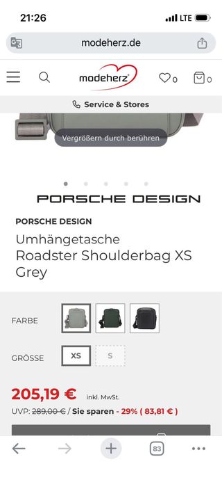 Bolso bandolera Porsche Design-BRICS gris
