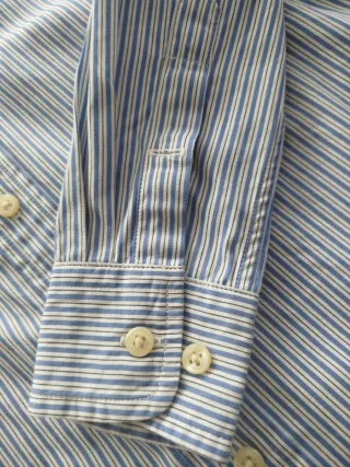 Camisa Polo Ralph Lauren Rayas Azul y blancas