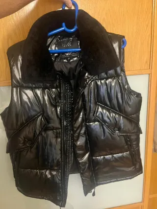 Chaleco Zara Negro Piel Sintética