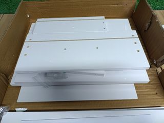 VASAGLE Mesita de Noche, Mesa Auxiliar con Cajón, Asa, Compartimento Abierto, para Dormitorio, Salón, Blanco Nube LET619T14