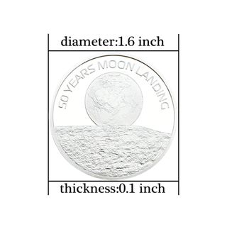 MONEDA DE COLECCIÓN 50 AÑOS ATERRIZAJE LUNAR
