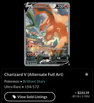 Charizard V Espada&Escudo Carta Pokémon