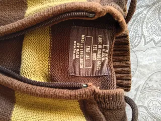 Jersey H&M Rayas Marrón Verde Oliva