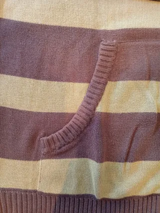 Jersey H&M Rayas Marrón Verde Oliva