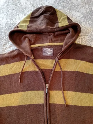 Jersey H&M Rayas Marrón Verde Oliva