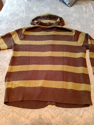 Jersey H&M Rayas Marrón Verde Oliva