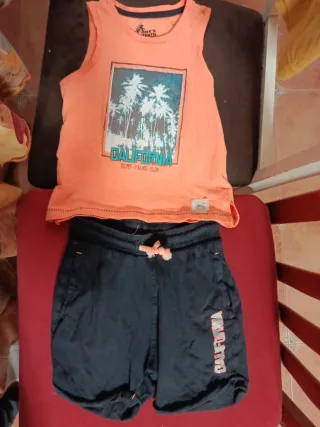 Conjunto infantil camiseta y pantalón corto