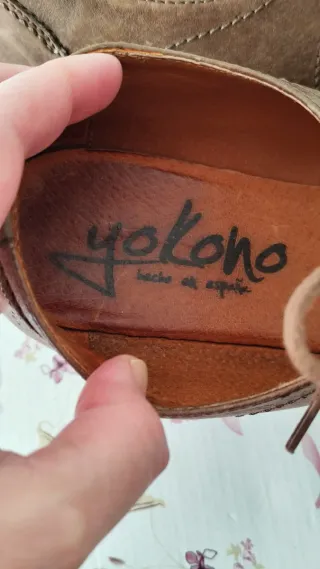 Botines de cuña de piel. Zapato cuña