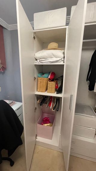 Armario 4 puertas madera blanco