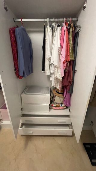 Armario 4 puertas madera blanco