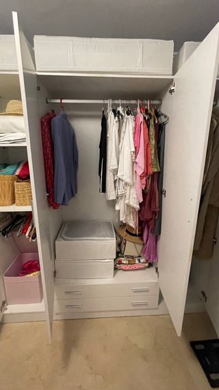 Armario 4 puertas madera blanco