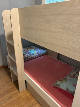 Litera 2 camas con 2 compartimentos