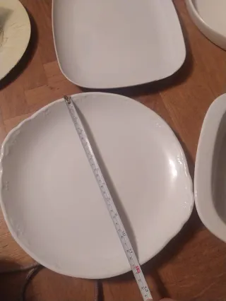 Bandejas y fuentes porcelana blancas