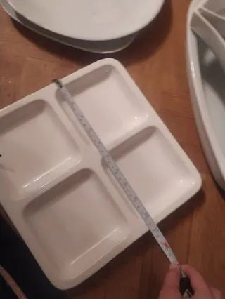 Bandejas y fuentes porcelana blancas