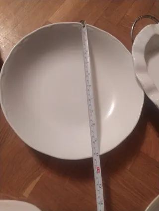 Bandejas y fuentes porcelana blancas