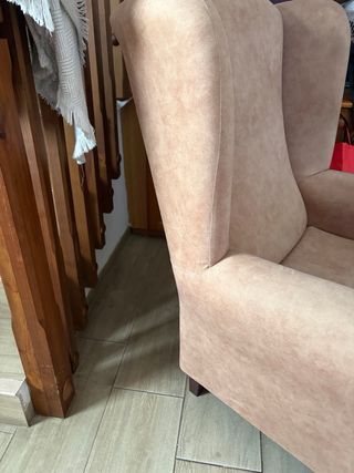 Sillón beige tela muy cómodo