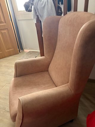 Sillón beige tela muy cómodo