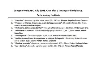 CENTENARIO ABC. 2003. "LUZ Y SOMBRA".PEDRO MAIRATA