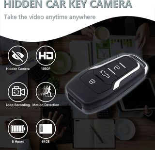 Cámara espía para la Llave del Coche+TARJETA 64GB