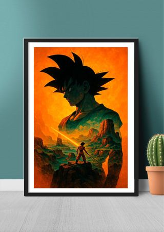 cuadro Póster A3 Goku en Namek Dragon Ball